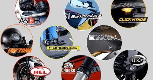 Banner che include i brand venduti da Forbikes